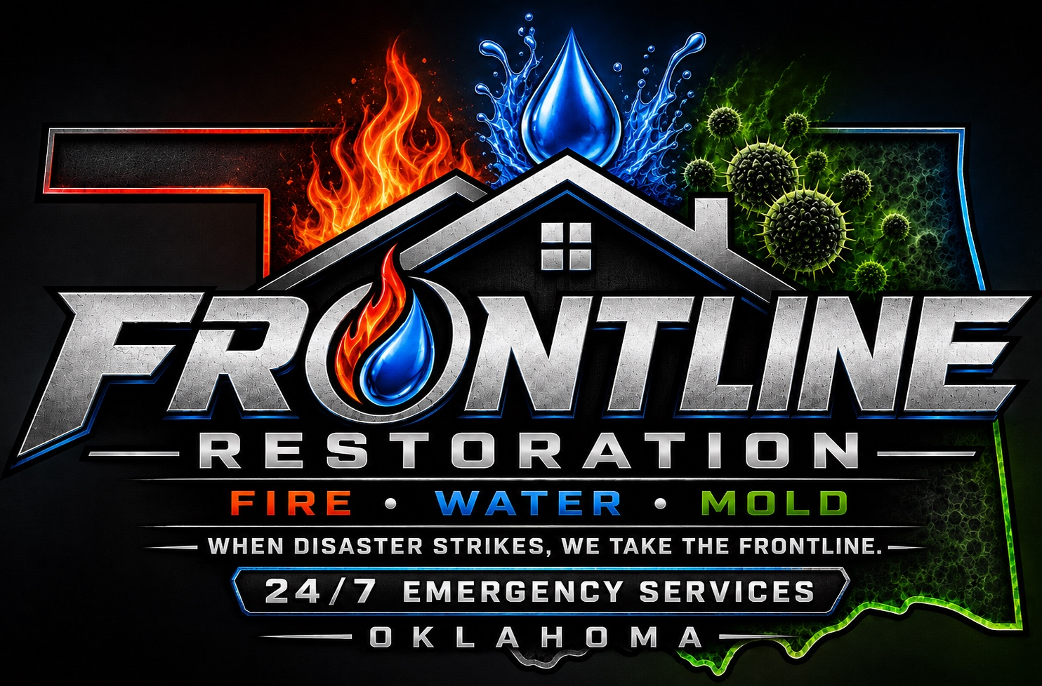 Frontline Restoration — Fire, Water & Mold, 24/7 Emergency Services Oklahoma