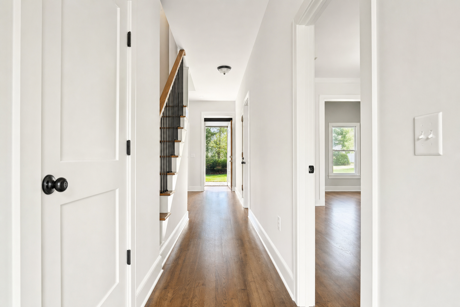 Restored hallway after mold remediation